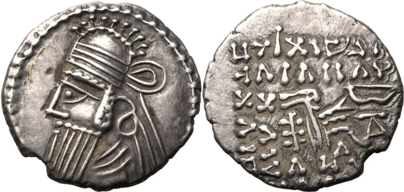 ANCIENT GREECE. KINGDOM OF PARTHIA. Vologases IV. 
Silver drachm, circa AD 147-...