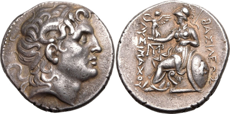 ANCIENT GREECE. KINGS OF THRACE. Lysimachos. 
Silver tetradrachm, circa 297-281...