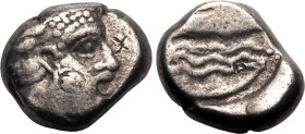 ANCIENT GREECE. PHOENICIA, ARADOS. 
Silver 1/3 stater, circa 380-350 BC. 
Obv: laureate head of Ba'al-Arwad right. Rev: 
About Very Fine; banker's ...