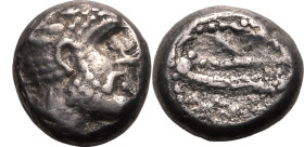 ANCIENT GREECE. PHOENICIA, ARADOS. 
Silver 1/3 stater, circa 380-350 BC. 
Obv: laureate head of Ba'al-Arwad right. Rev: 
Very Fine; banker's mark o...