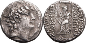 ANCIENT GREECE. SELEUKID KINGDOM. Philip I 'Philadelphos'. 
Silver tetradrachm, circa 88-75 BC. Antioch on the Orontes. 
Obv: diademed head right. &...