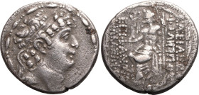 ANCIENT GREECE. SELEUKID KINGDOM. Philip I 'Philadelphos'. 
Silver tetradrachm, circa 88-75 BC. Antioch on the Orontes. 
Obv: diademed head right. &...