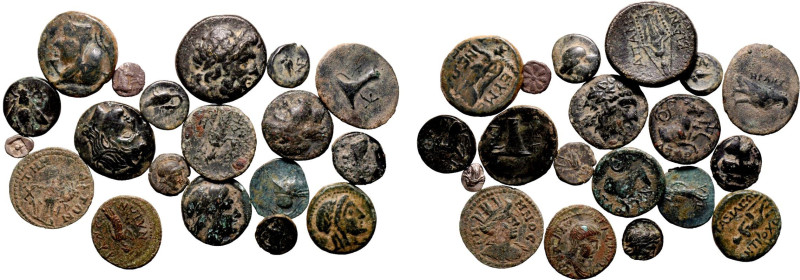 ANCIENT GREECE. Various Rulers/Cities. 
Silver/Bronze 19 x ar/ae denominations,...