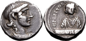 ROMAN REPUBLIC & IMPERATORIAL. M. Plaetorius M. f. Cestianus. 
Silver denarius, 69 BC. Rome. 
Obv: draped bust of Fortuna right, [uncertain control ...