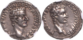 ROMAN EMPIRE. Caligula with Germanicus. 
Silver denarius, AD 37-38. Lugdunum (Lyon). 
Obv: C CAESAR AVG GERM P M TR POT, bare head of Caligula right...