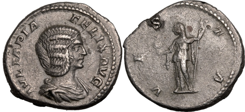 ROMAN EMPIRE. Julia Domna (mother of Caracalla). 
Silver denarius, AD 211-217. ...