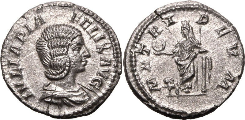 ROMAN EMPIRE. Julia Domna (mother of Caracalla). 
Silver denarius, AD 211-217. ...