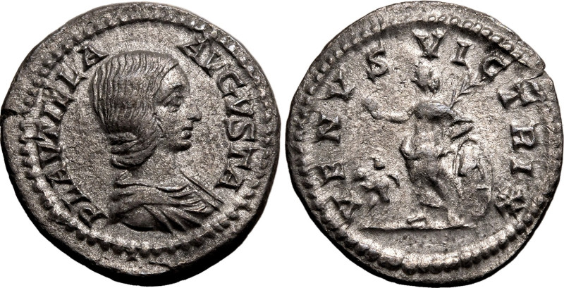 ROMAN EMPIRE. Plautilla (wife of Caracalla). 
Silver denarius, AD 202-205. Rome...