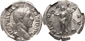 ROMAN EMPIRE. Severus Alexander. 
Silver denarius, AD 228-231. Rome. 
Obv: IMP SEV ALEXAND AVG, laureate head right. Rev: VICTORIA AVG, Victory stan...