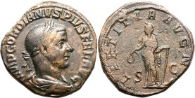 ROMAN EMPIRE. Gordian III. 
Bronze sestertius, AD 241-244. Rome. 
Obv: IMP GORDIANVS PIVS FEL AVG, laureate, draped and cuirassed bust right. Rev: L...