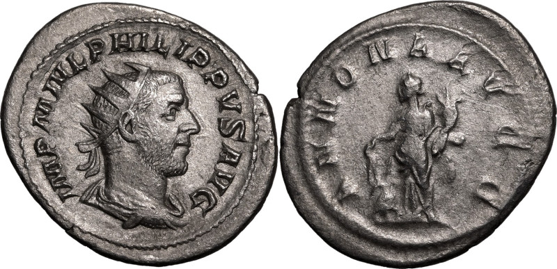 ROMAN EMPIRE. Philip I. 
Silver antoninianus, AD 244-247. Rome. 
Obv: IMP M IV...