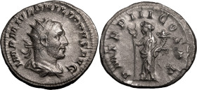 ROMAN EMPIRE. Philip I. 
Silver antoninianus, AD 246. Rome. 
Obv: IMP M IVL PHILIPPVS AVG, radiate, draped and cuirassed bust right. Rev: P M TR P I...