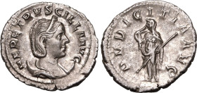 ROMAN EMPIRE. Herennia Etruscilla (wife of Trajan Decius). 
Silver antoninianus, AD 249-251. Rome. 
Obv: HER ETRVSCILLA AVG, diademed and draped bus...