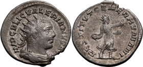 ROMAN EMPIRE. Valerian I. 
Silver antoninianus, AD 253-254. Antioch. 
Obv: IMP C P LIC VALERIANVS AVG, radiate, draped and cuirassed bust right. Rev...