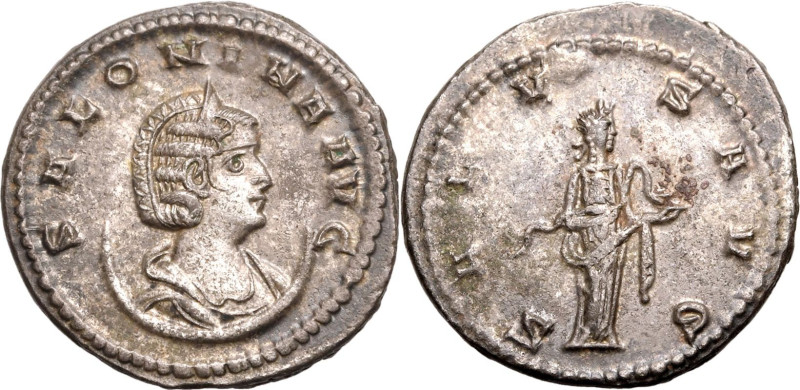 ROMAN EMPIRE. Salonina (wife of Gallienus). 
Billon antoninianus, AD 266-267. A...
