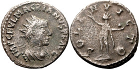 ROMAN EMPIRE. Macrianus. 
Billon antoninianus, AD 260-261. Antioch. 
Obv: IMP C FVL MACRIANVS P F AVG, radiate and cuirassed bust right, slight drap...