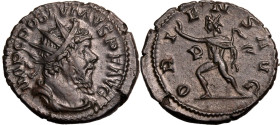 ROMAN EMPIRE. Postumus. 
Billon antoninianus, AD 268. Treveri. 
Obv: IMP C POSTVMVS P F AVG, radiate, draped and cuirassed bust right. Rev: ORIENS A...