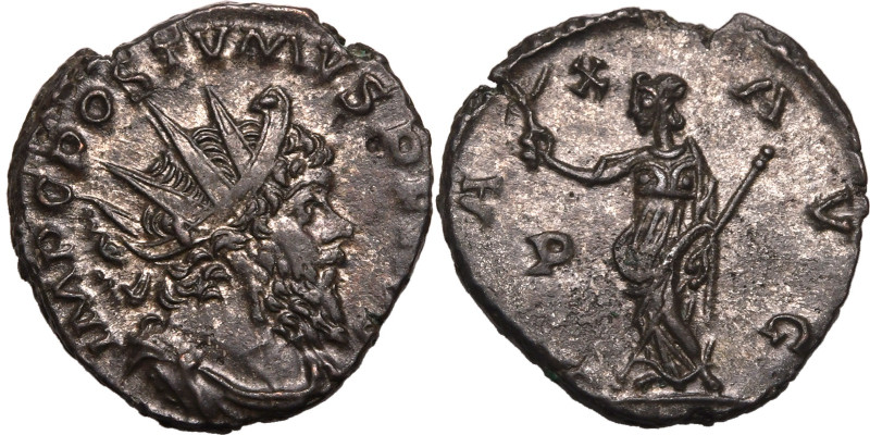 ROMAN EMPIRE. Postumus. 
Billon antoninianus, AD 268. Treveri. 
Obv: IMP C POS...