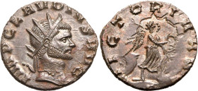 ROMAN EMPIRE. Claudius II 'Gothicus'. 
Billon antoninianus, AD 270. Rome. 
Obv: IMP CLAVDVIVS AVG, radiate head right. Rev: VICTORIA AVG, Victory ad...