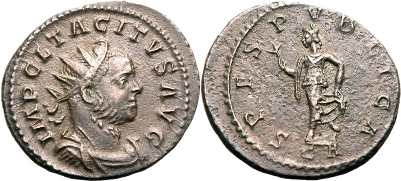 ROMAN EMPIRE. Tacitus. 
Billon antoninianus, AD 275-276. Uncertain Gallic mint....