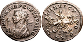 ROMAN EMPIRE. Probus. 
Billon antoninianus, AD 276-282. Cyzicus. 
Obv: IMP C M AVR PROBVS P F AVG, radiate bust left, wearing imperial mantle and ho...