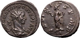 ROMAN EMPIRE. Probus. 
Billon antoninianus, AD 276-282. Lugdunum. 
Obv: IMP C M AVR PROBVS AVG, radiate, draped and cuirassed bust right. Rev: FELIC...
