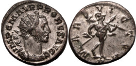 ROMAN EMPIRE. Probus. 
Billon antoninianus, AD 276-282. Lugdunum. 
Obv: IMP C M AVR PROBVS AVG, radiate and cuirassed bust right. Rev: MARS VICTOR, ...