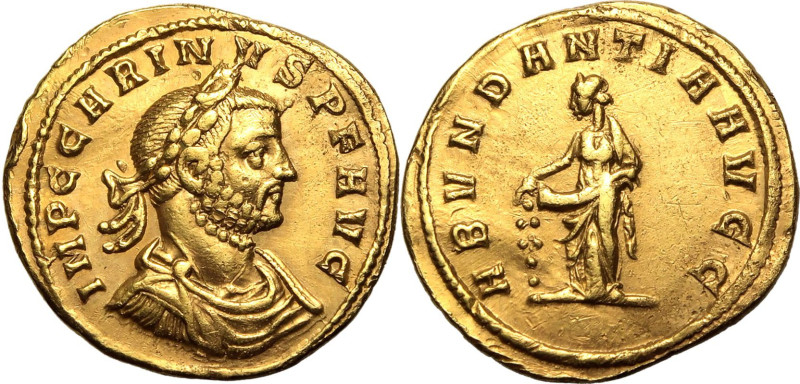 ROMAN EMPIRE. Carinus. 
Gold aureus, AD 283-285. Rome. 
Obv: IMP C CARINVS P F...