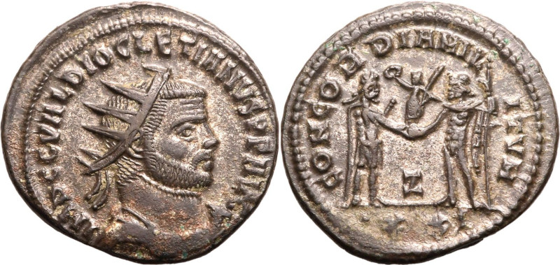 ROMAN EMPIRE. Diocletian. 
Billon antoninianus, AD 293-295. Antioch. 
Obv: IMP...