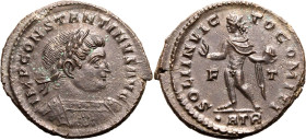 ROMAN EMPIRE. Constantine I 'the Great'. 
Billon nummus, AD 317-318. Treveri. 
Obv: IMP CONSTANTINVS AVG, laureate and cuirassed bust right. Rev: SO...