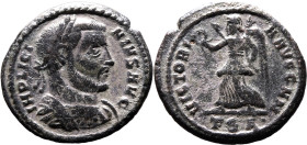 ROMAN EMPIRE. Licinius I. 
Billon follis, AD 319. Thessalonica. 
Obv: IMP LICINIVS AVG, laureate and cuirassed bust right. Rev: VICTORIA AVGG NN, Vi...