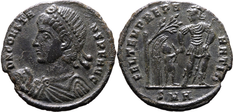 ROMAN EMPIRE. Constans I. 
Bronze centenionalis, AD 348-351. Heraclea. 
Obv: D...