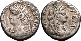ROMAN PROVINCIAL. EGYPT, ALEXANDRIA. Nero. 
Billon tetradrachm, dated RY 14 = AD 67/8. 
Obv: &Nu;&Epsilon;&Rho;&Omega; &Kappa;&Lambda;&Alpha;Y &Kapp...