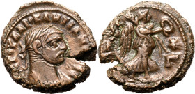 ROMAN PROVINCIAL. EGYPT, ALEXANDRIA. Diocletian. 
Potin tetradrachm, dated RY 3 = AD 286/7. 
Obv: A K &Gamma; OVA &Delta;IOK&Lambda;HTIANOC CЄB, lau...