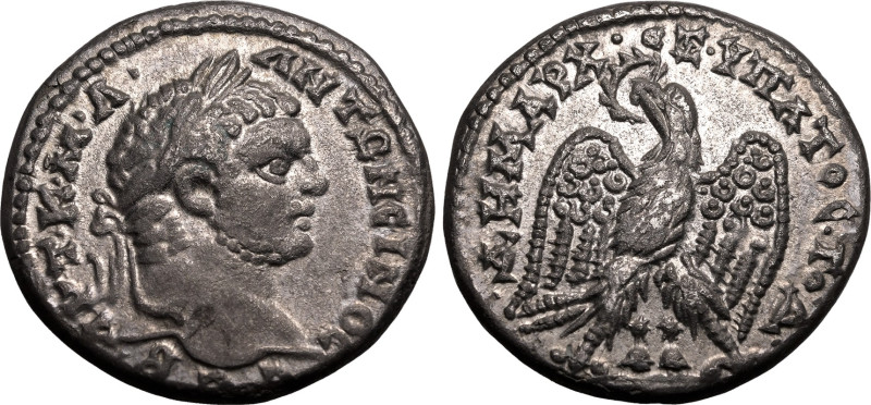 ROMAN PROVINCIAL. PHOENICIA, ACE-PTOLEMAIS. Caracalla. 
Billon tetradrachm, AD ...