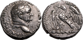 ROMAN PROVINCIAL. SELEUCIS AND PIERIA, ANTIOCH. Vespasian. 
Silver tetradrachm, NHY 2 = AD 69/70. 
Obv: AYTOKPAT&Omega;P KAICAP CEBACTOC OYEC&Pi;ACI...