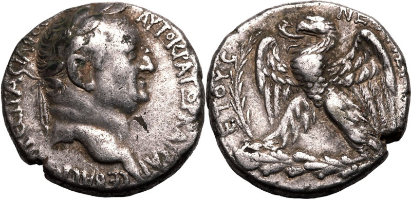 ROMAN PROVINCIAL. SELEUCIS AND PIERIA, ANTIOCH. Vespasian. 
Silver tetradrachm,...