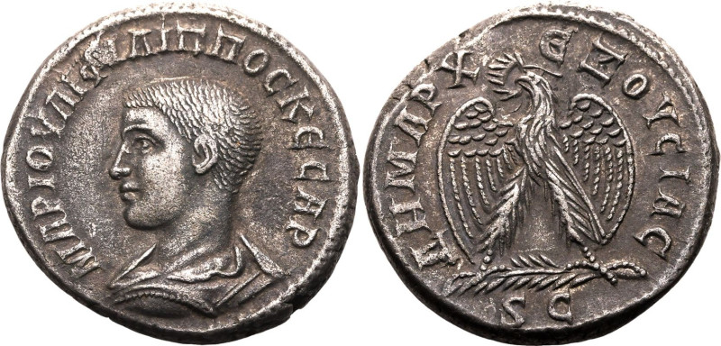 ROMAN PROVINCIAL. SELEUCIS AND PIERIA, ANTIOCH. Philip II (Caesar). 
Billon tet...