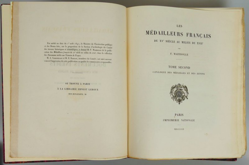 Collection de Documents Inedits sur l’histoire de France. 
Les Médailleurs Franç...