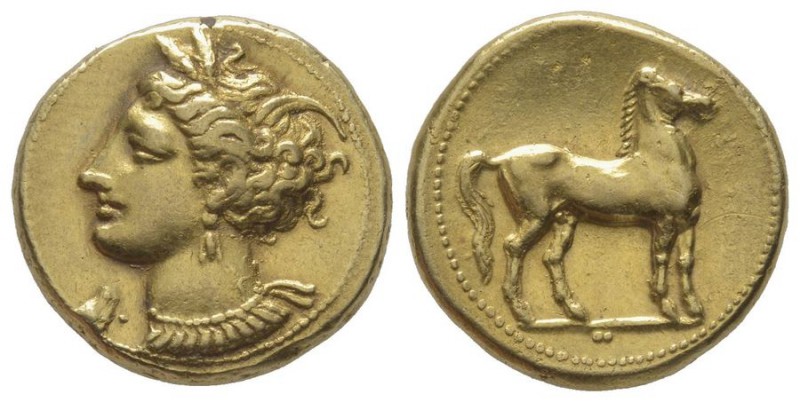 Carthaginians in Italy, Sicily and North Africa.
Stater, Carthago. Circa 320-310...