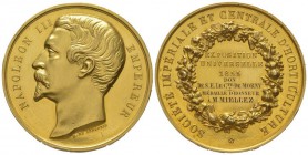 France, Napoléon III 1852-1870. Gold medal, 1855, AU 83.92 g. 45 mm, by Longueil
AU
