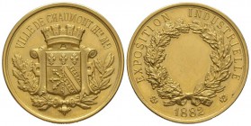 France, Third Republic 1870-1940. Gold medal, 1882, « Ville de Chaumont », AU 25.44 g. 32 mm.
AU