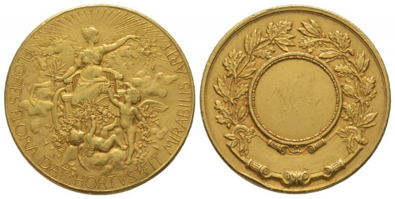 France, Third Republic 1870-1940.
Gold medal,"FLORES FLORADAT HORTVS FIT MIRABI...