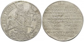 Germany, Johann Georg I, 1615-1656 Taler, 1619, AG 29 g. 44 mm
Ref : Dav. 7597, Schnee 838
XF, traces of mounting