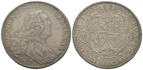 Germany, Saxony
Thaler, Dresden, 1763, AG 26.85 g. Ref : Dav 2676
VF