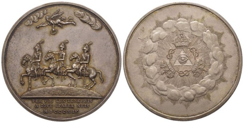 Germany, Brandenburg-Prussia
Silver medal, 1814, « Czar Alexander I of Russia, E...