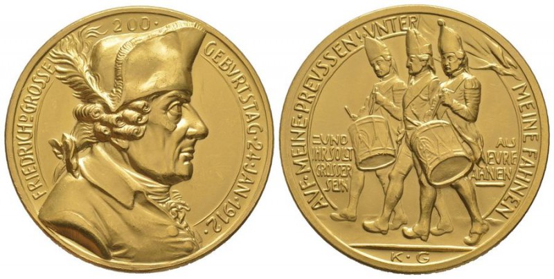 Germany
Gold medal « the 200th birthday of Frederick II the Great of Prussia », ...