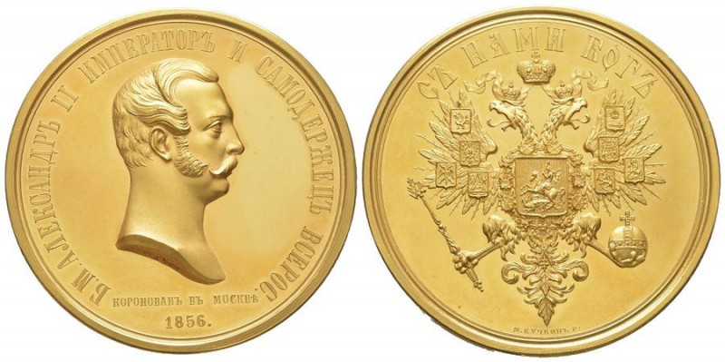 Russia, Alexander II 1855-1881
Gold medal of coronation in weight of 50 ducats, ...