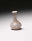 **Item Description**

A stunning Roman glass bottle from the 100 AD-400 AD period, featuring a unique combination of light purple hue, white spiral th...