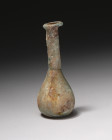 **Item Description:**

**Era:** Ancient Roman Glass (1st - 2nd Century A.D.)

**Description:**

This exquisite lacrimarium, or tear bottle, crafted fr...